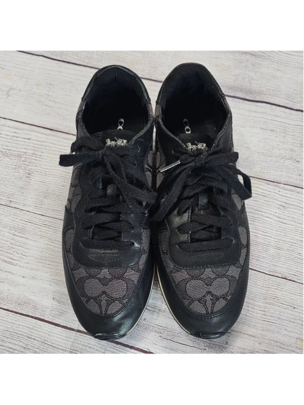 Coach sz 9.5 Farah Logo tennis sneakers - Picture 12 of 12